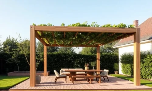 Plus cubic pergola