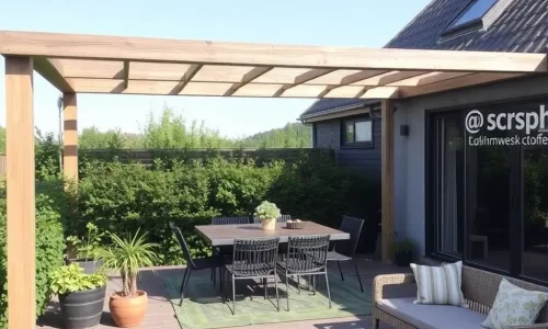 Sdan laver du en hyggelig terrasse: Hegn, planter og funktionalitet