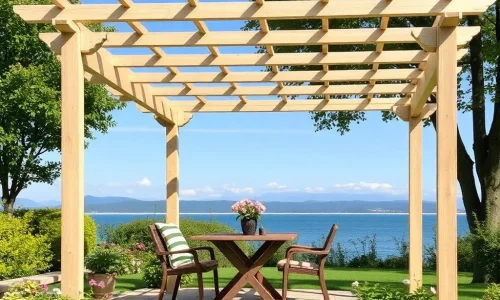 Vgmonteret Pergola Tr