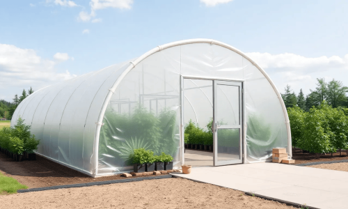 Kombineret h�jbed og drivhus