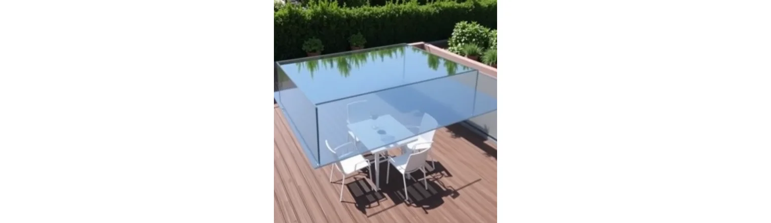 Glashegn til terrasse