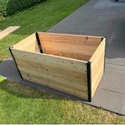 Forlngerbed i sibirisk lrk 60x120x120 cm