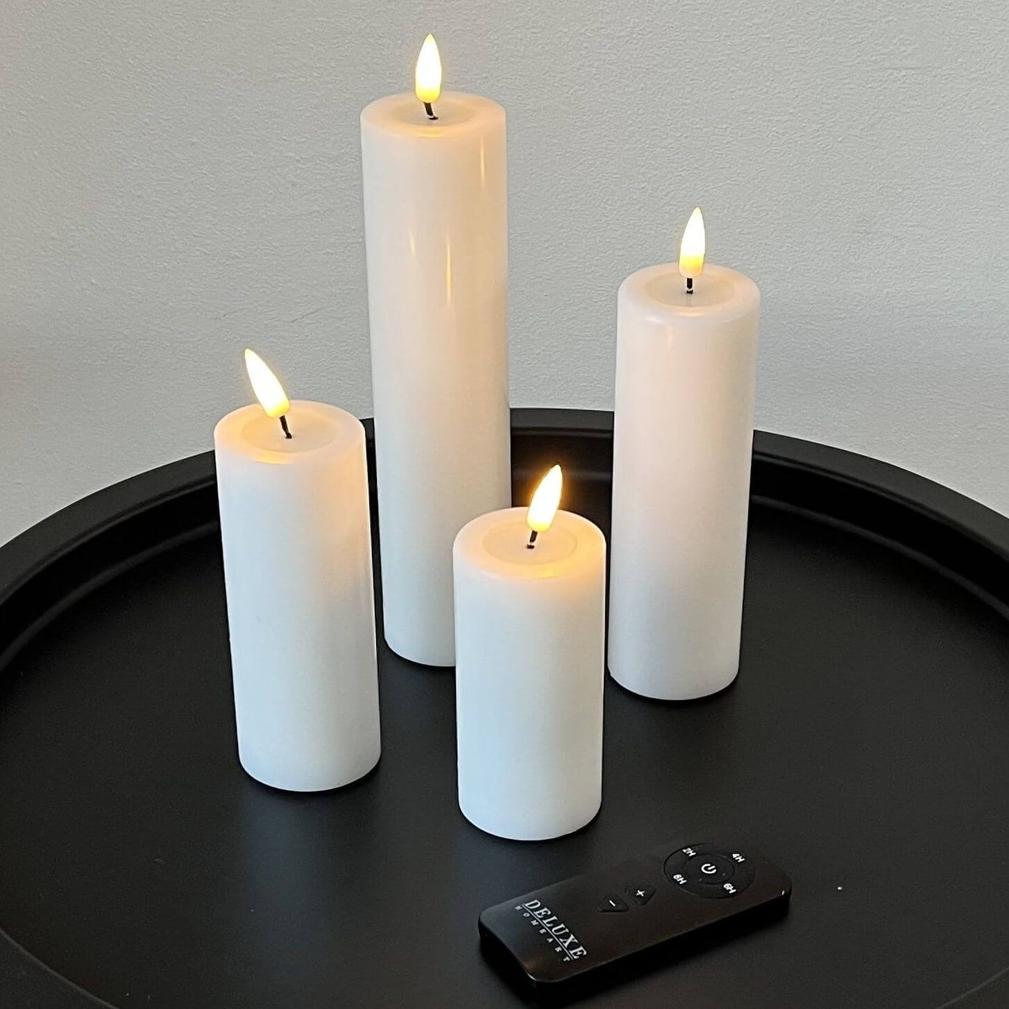 Se Deluxe Homeart hvid LED lys sæt inkl. 1 x Fjernbetjening hos InGarden.dk