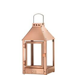 Koppar Lyktor Med Ljus