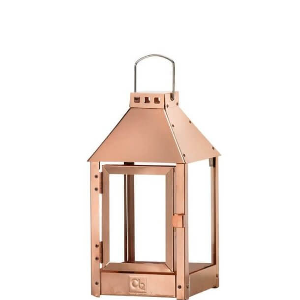 Koppar Lyktor Med Ljus