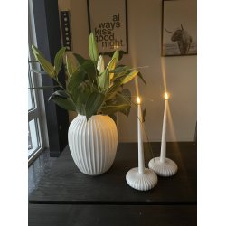 Deluxe Homeart hvide LED kertelys 2,2x28 cm