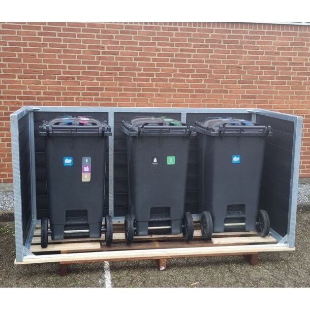 Triple (3) skraldespandsskjuler classic - ben