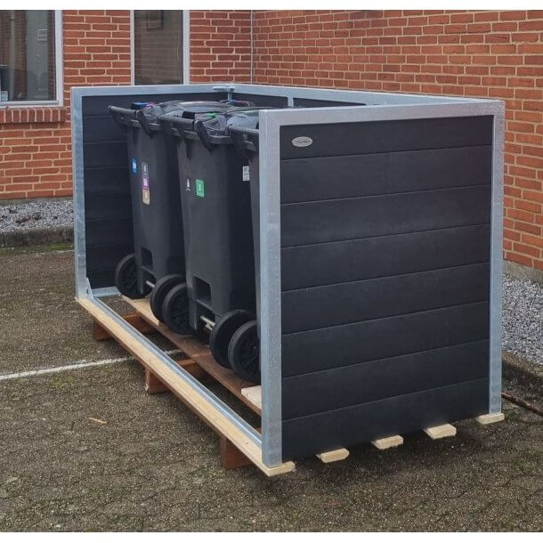 Triple (3) skraldespandsskjuler classic - ben