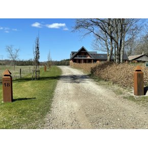 Pyramide lamper i corten