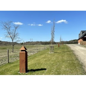Pyramide lamper i corten