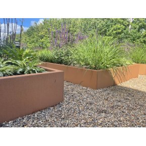 Kvadratiske h�jbede i corten