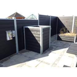 Single (1) skraldespandsskjuler Classic m/lge