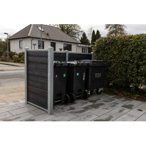 Hos S�nderby - Hegn, l�ge og skraldespandsskjuler