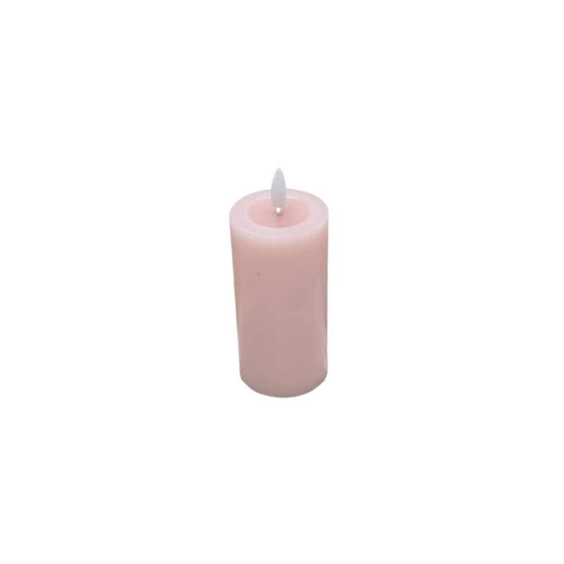 Deluxe Homeart Lys rosa LED Bloklys 5x10 cm