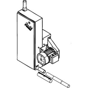 38MM TRKSTATION UDEN TRKHJULMED MOTOR B3-0,55KW-900RPM-19 230/400V-50/60HZ