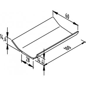 FODERBORD KM 60 100 CM LANG