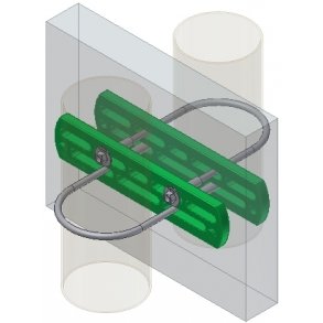 BESLAG 80MM DOBBELT F/30-50MM