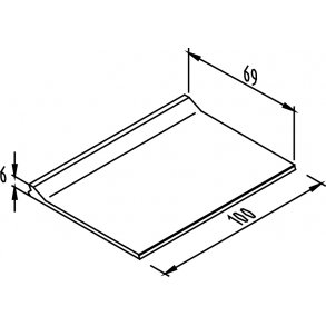 FODERBORD KL 70 S 100 CM LANG