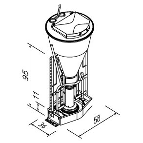 3IN1 NX MINI 60W, 100 L VINKELRAMME, 30-40 DYR/AUTOMAT -  USAMLET
