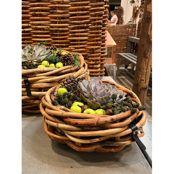 Mini Rund Rattanbowle (inkl. pose)