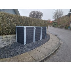 Triple (3) skraldespandsskjuler classic - m/lger