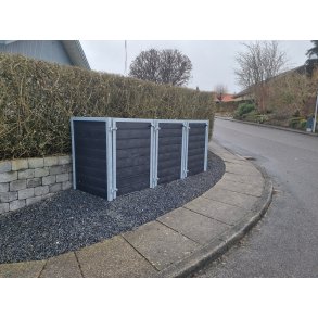 Triple (3) skraldespandsskjuler classic - m/lger