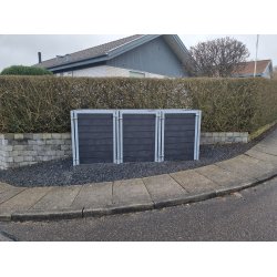 Triple (3) skraldespandsskjuler classic - m/lger