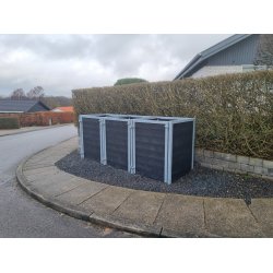 Triple (3) skraldespandsskjuler classic - m/lger