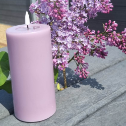 Ljus Lila Led-Blockljus 7,5X15 Cm - 2. sortering