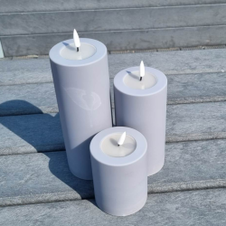 Deluxe Homeart Gr LED Bloklys 7,5x15 cm - Outdoor