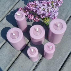 Deluxe Homeart Lys lilla LED Bloklys 5x15cm - 2. sortering