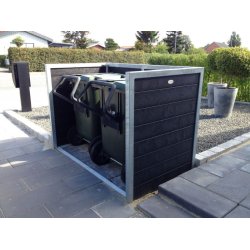 Dobbelt (2) skraldespandsskjuler Classic - ben