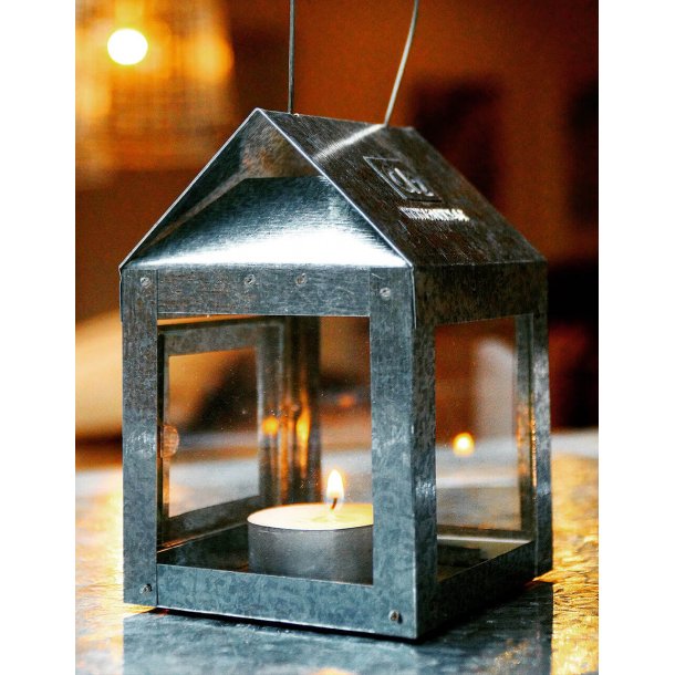 A2 Living fyrfads lanterne galvaniseret hjde 12 cm indendrs/udendrs 