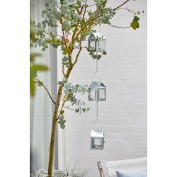 A2 Living 3 fyrfads lanterne i kde galvaniseret hjde 12 cm  indendrs/udendrs 