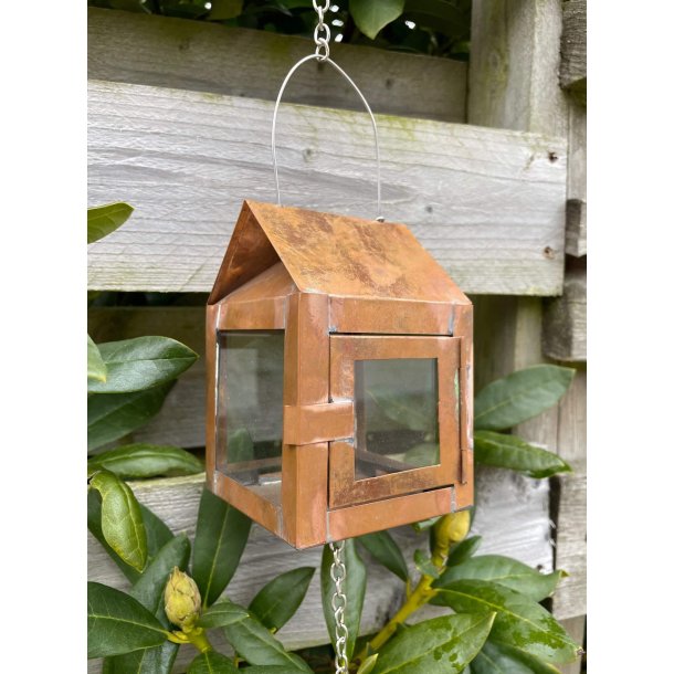 A2 Living 3 fyrfads lanterne i kde kobber hjde 12 cm indendrs/udendrs 