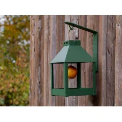 Olivengrn Mini Quadro 'Birdy Eat' Foderbrt