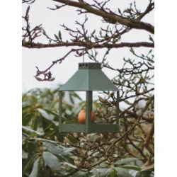 Olivengrn Mini Quadro 'Birdy Eat' Foderbrt