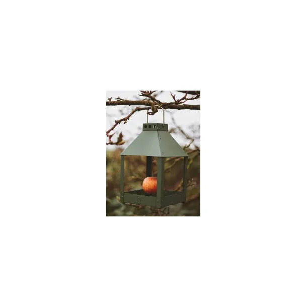 Olivengrn Mini Quadro 'Birdy Eat' Foderbrt