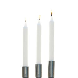 Ljuslyktset med 3 st/3 storlekar med magnet Galv-look