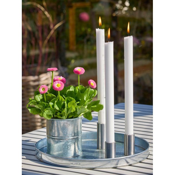 Ljuslyktset med 3 st/3 storlekar med magnet Galv-look