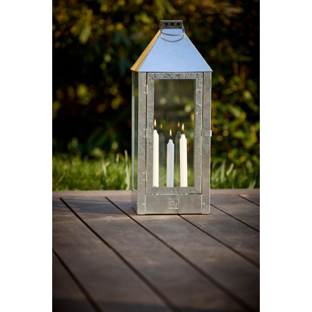 Ljuslyktset med 3 st/3 storlekar med magnet Galv-look