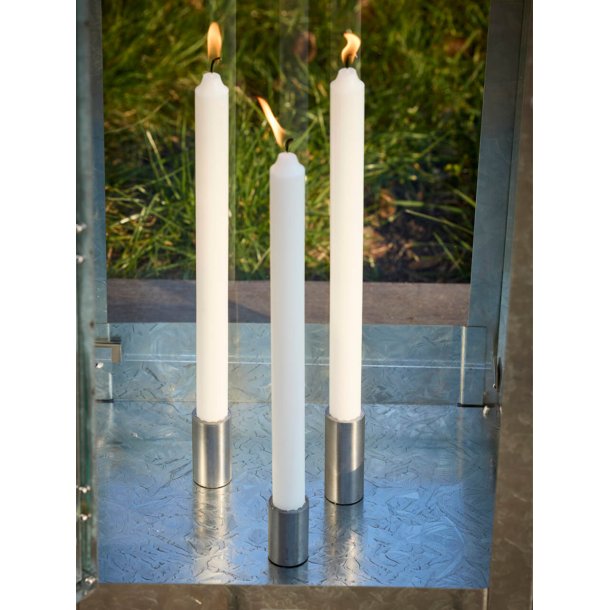 Ljuslyktset med 3 st/3 storlekar med magnet Galv-look