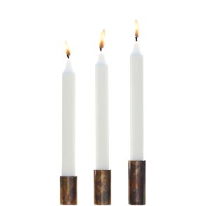 Lysstage st m.3 stk/3 str. m. magnet Kobber-look