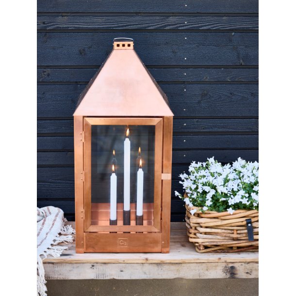 Ljusstakset med 3 st / 3 storlekar  med magnet, kopparlook