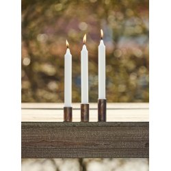 Ljusstakset med 3 st / 3 storlekar  med magnet, kopparlook