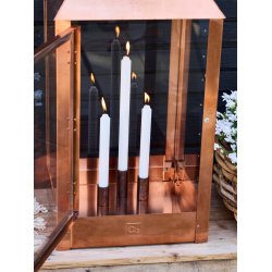 Ljusstakset med 3 st / 3 storlekar  med magnet, kopparlook