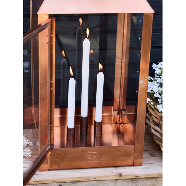 Ljusstakset med 3 st / 3 storlekar  med magnet, kopparlook