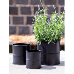 Svart blomkruka (set om 3 st / 3 storlekar)