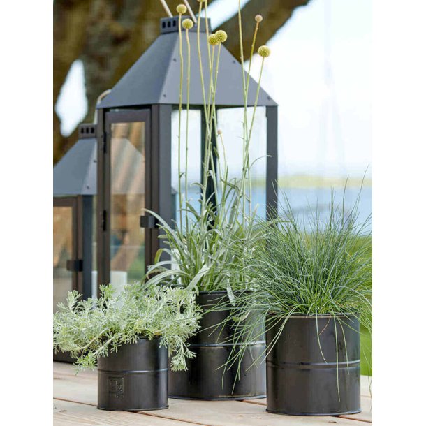 Svart blomkruka (set om 3 st / 3 storlekar)