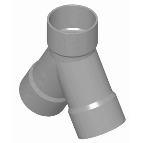 Y-FORGRENING ABS 75 MM 90&deg;